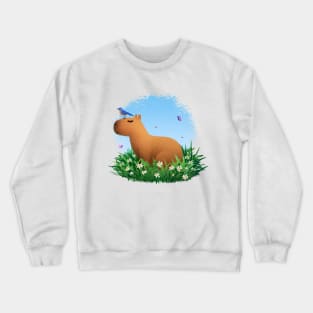 Peaceful Capybara Crewneck Sweatshirt